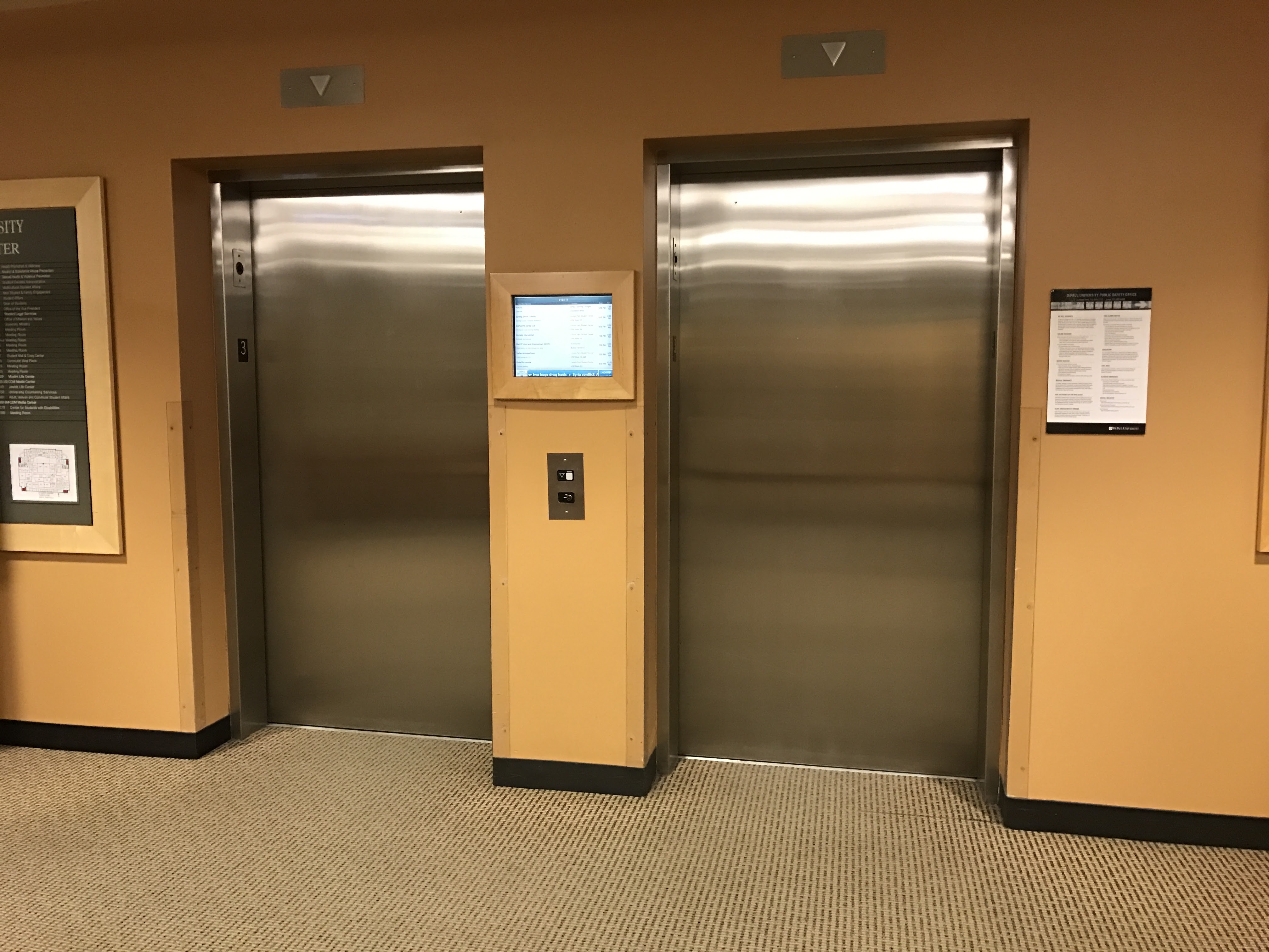 Third floor elevators.
