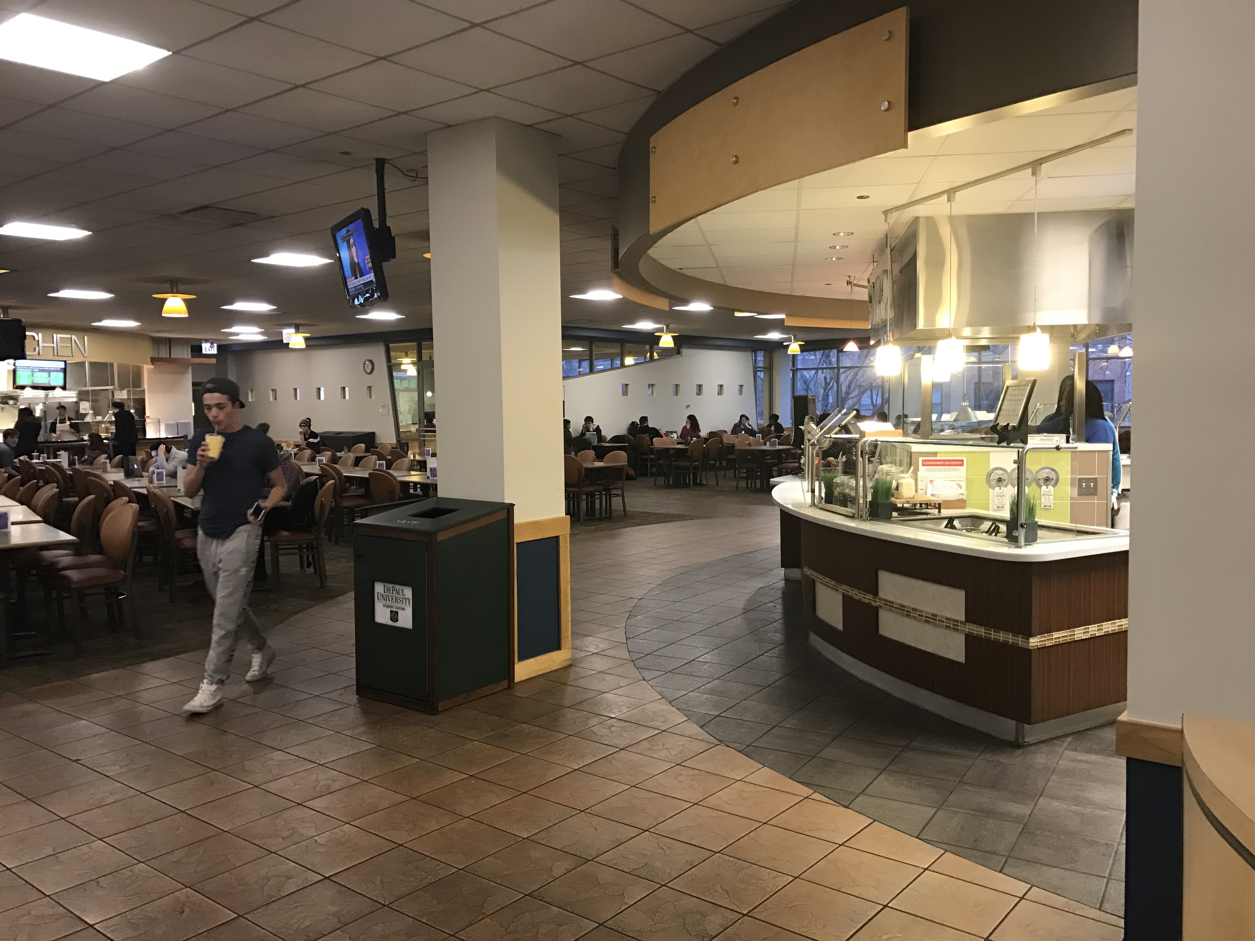 Inside the dining room.