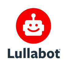 Lullabot logo: a happy robot face in a red circle, above the Lullabot wordmark