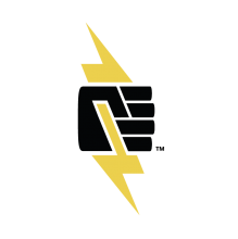 Fist holding a lightning bolt